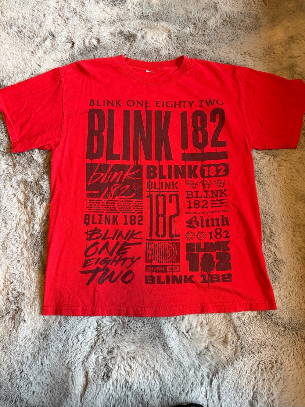 Blink-182 Band Red Graphic Band Tee